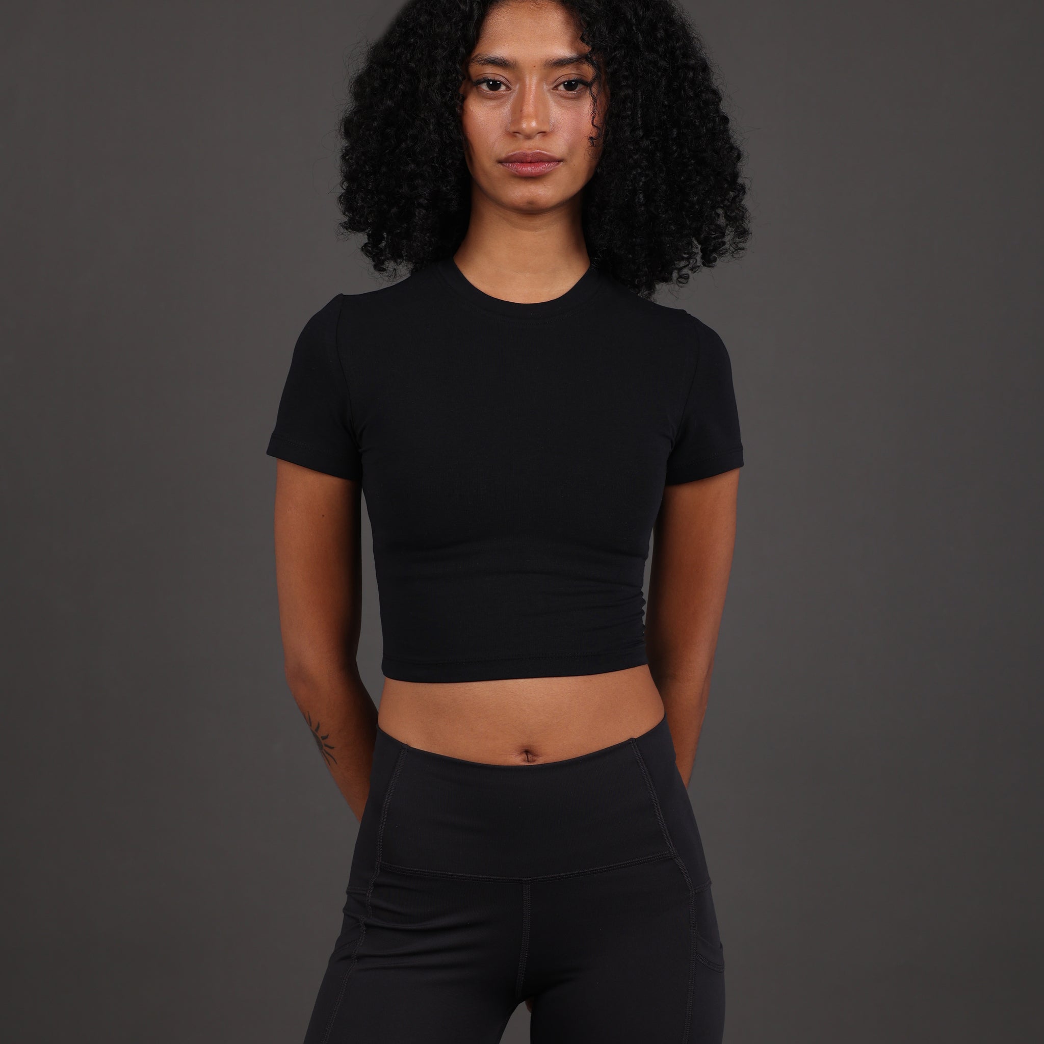 "Second Skin" Cropped Lycra T-Shirt