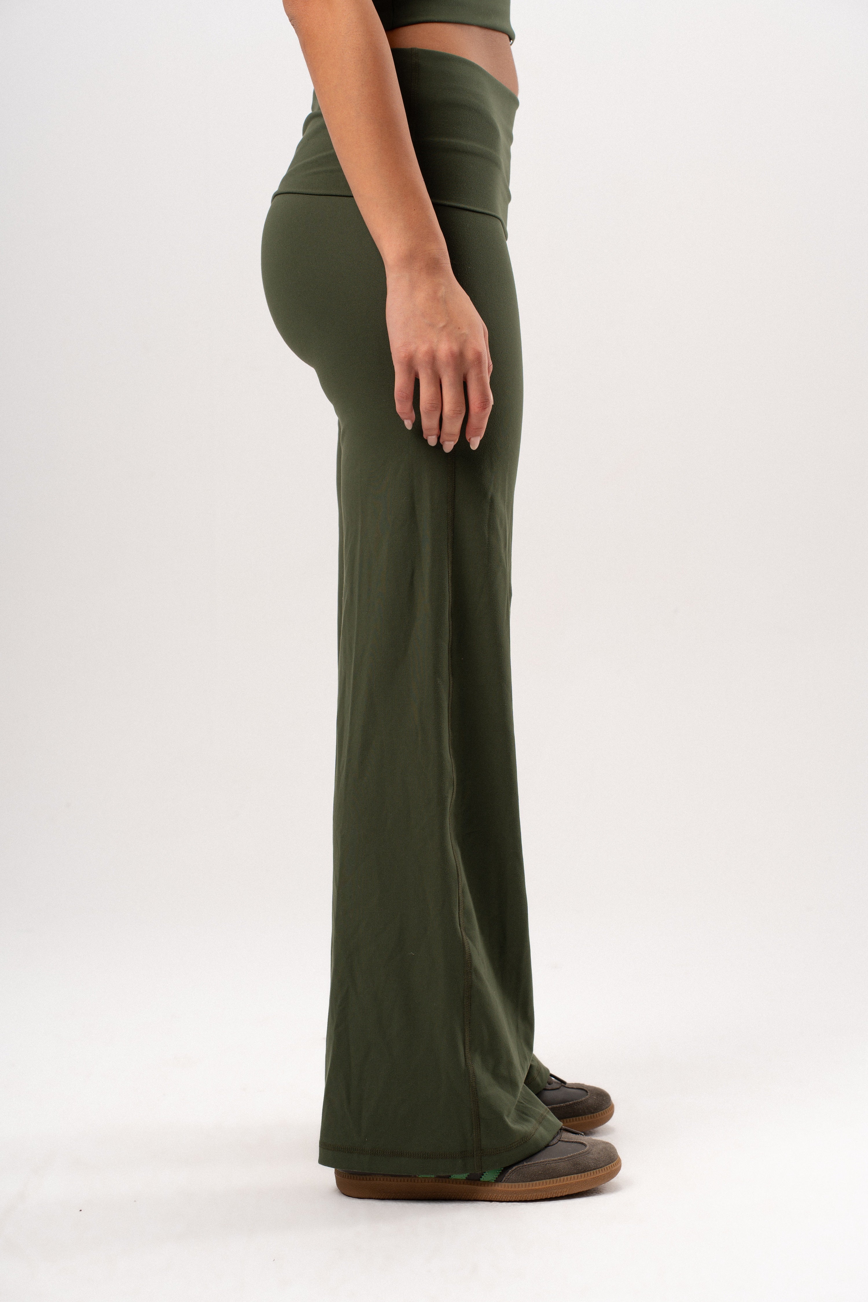 Nova Folded Waist Flared Leggings